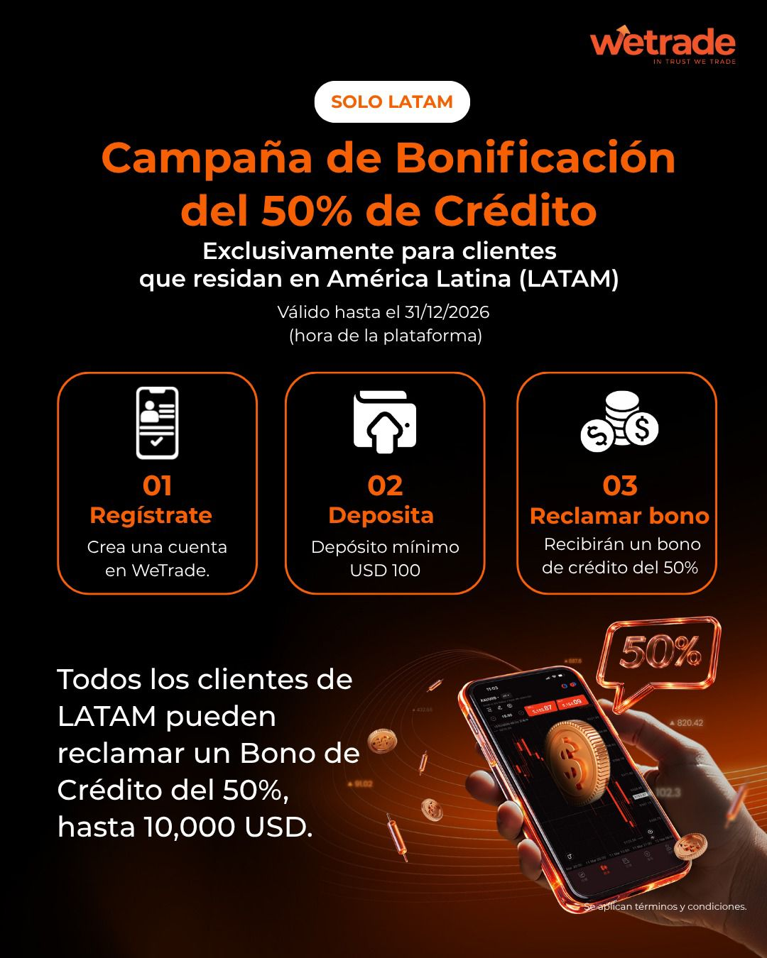 Bono 50% WeTrade LATAM